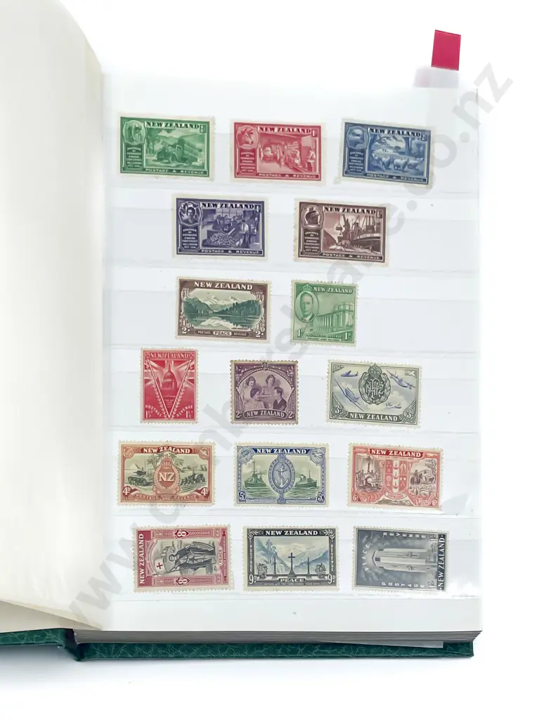 NZ Small Vintage Stock Book Album Mainly Mint Stamps with FDC's and Mini Sheets Image 1++