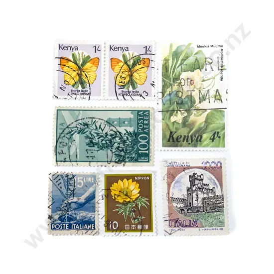 NZ and World Vintage Five (School Boy) Stamp Albums with loose and semi-sorted stamps