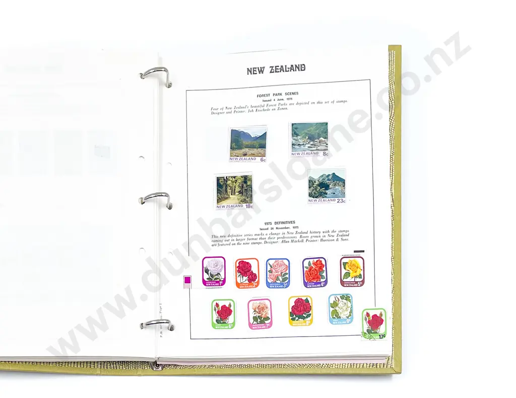 NZ Vintage Three Stamp Album (stamp pages sparse) Image 1++