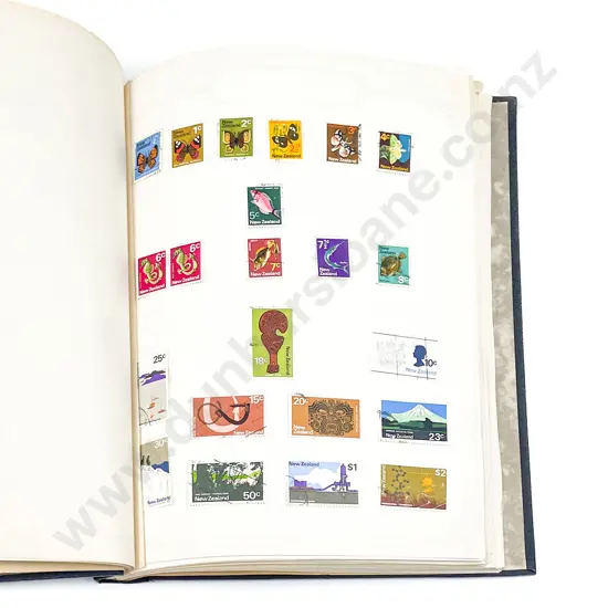 NZ Vintage Three Stamp Album (stamp pages sparse)