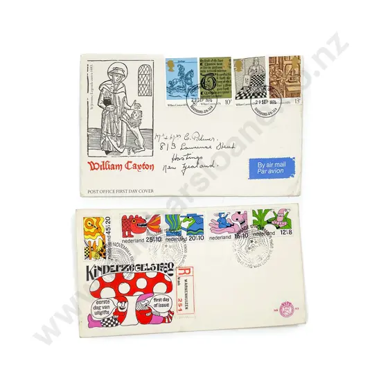 UK Qty FDC's with some Netherlands