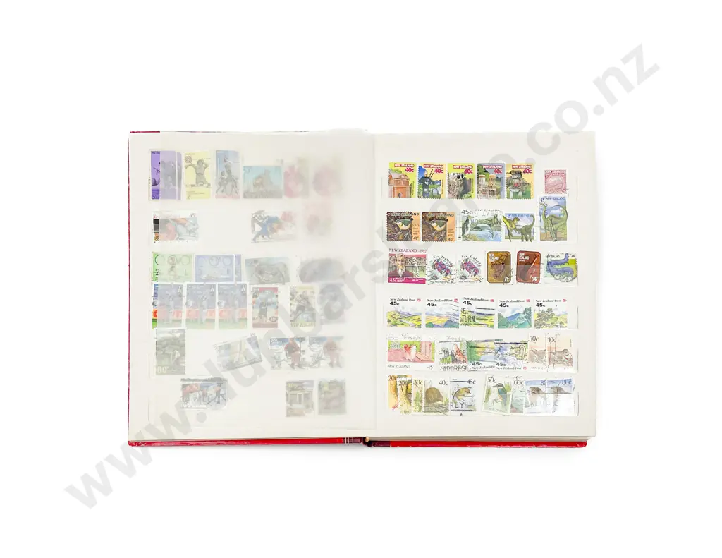 World with NZ and Australia Eight Vintage Stock Book Albums (pages sparsely filled) Image 1++
