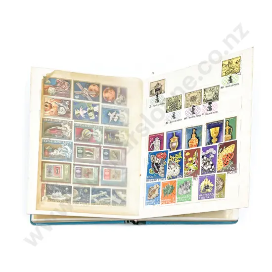 World with NZ and Australia Eight Vintage Stock Book Albums (pages sparsely filled)