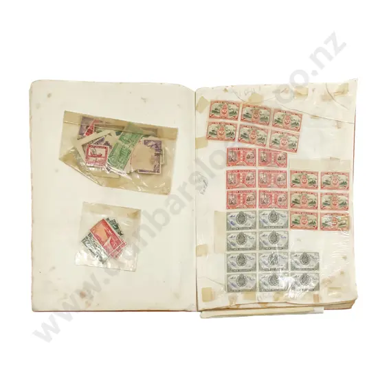 NZ Block Sheets with Small Block Album and Vintage Social Security Stamps