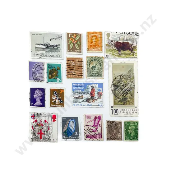 Mixed Lot NZ and World Vintage with FDC's Postcards and Stamp Reference