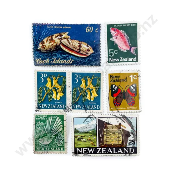 NZ Carton Qty Semi-Sorted Loose Stamps two World Albums and Reference