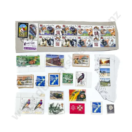 Carton Qty Mainly NZ with World Unsorted Stamps
