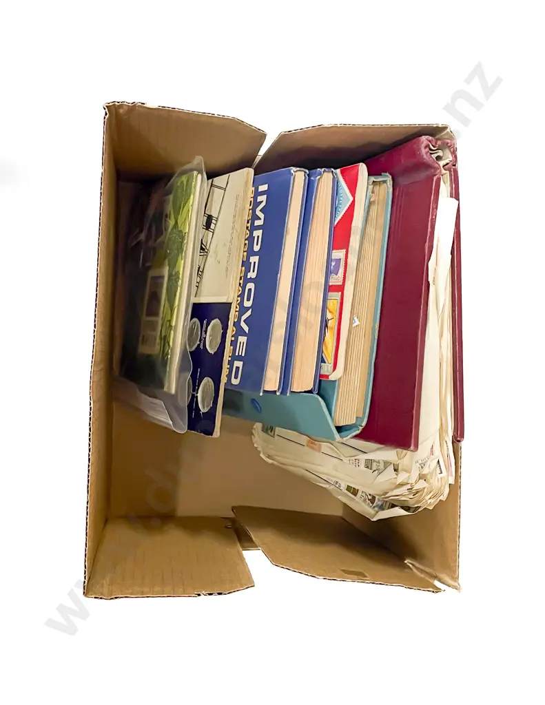 Five Vintage World Stamps Albums with Man in Flight Tokens and Various Image 1++