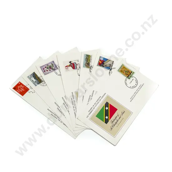Two Containers Stamps of All Nations Official First Day of Issue
