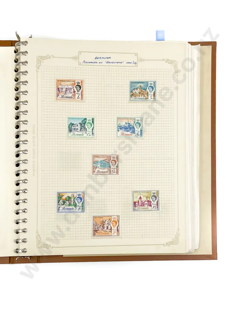 NZ and Pacific Pictorial Album with un-sorted loose stamps Image 1++