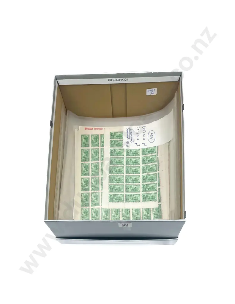 NZ Pre-decimal Stamp Sheets Image 1++