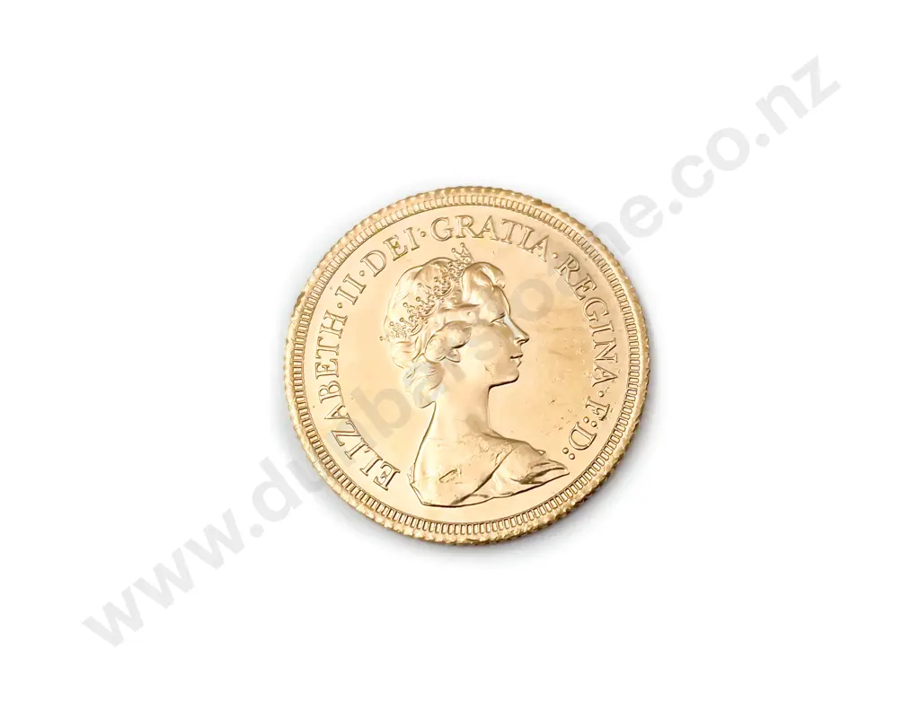 QEII 1980 Full Gold Sovereign no mint mark Image 1++