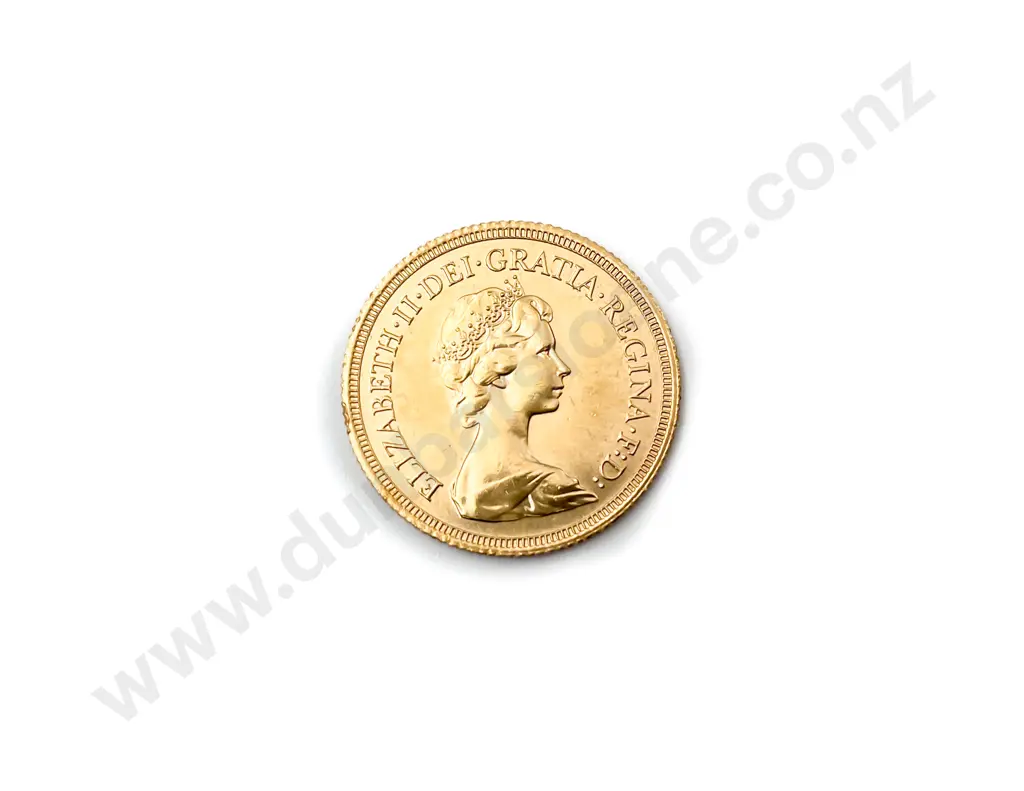 QEII 1980 Full Gold Sovereign no mint mark Image 1++