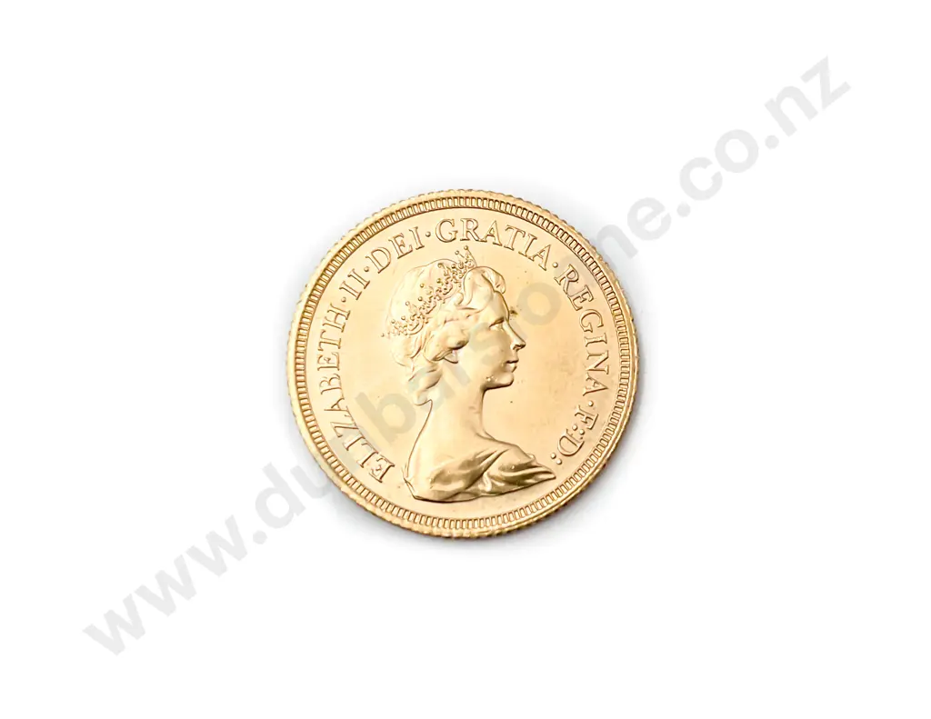QEII 1980 Full Gold Sovereign no mint mark Image 1++