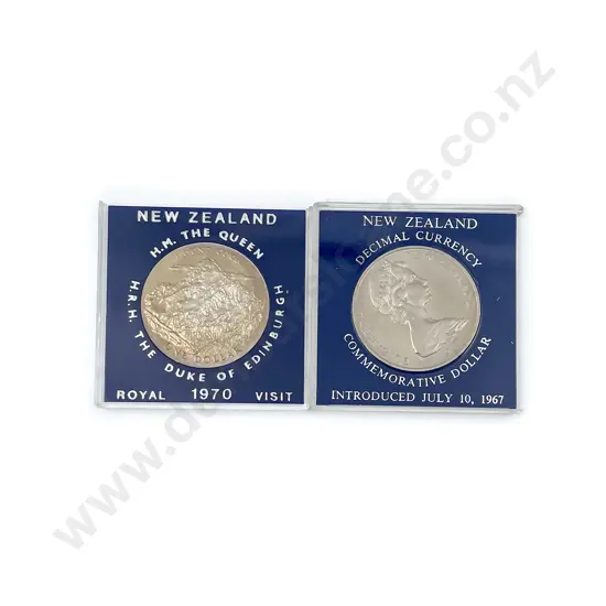 NZ Commemorative $1 1969 Cook x4 1970 Royal Visit x4 1967 Decimal x 4