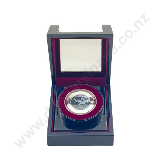 2014 Rwanda 1000 Francs Lunar series Year of The Horse Agate Horses 3oz Silver Coin