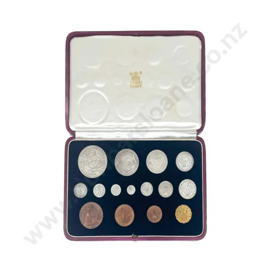 George VI 1937 Coronation 15 Coin Proof Set in Leather Case