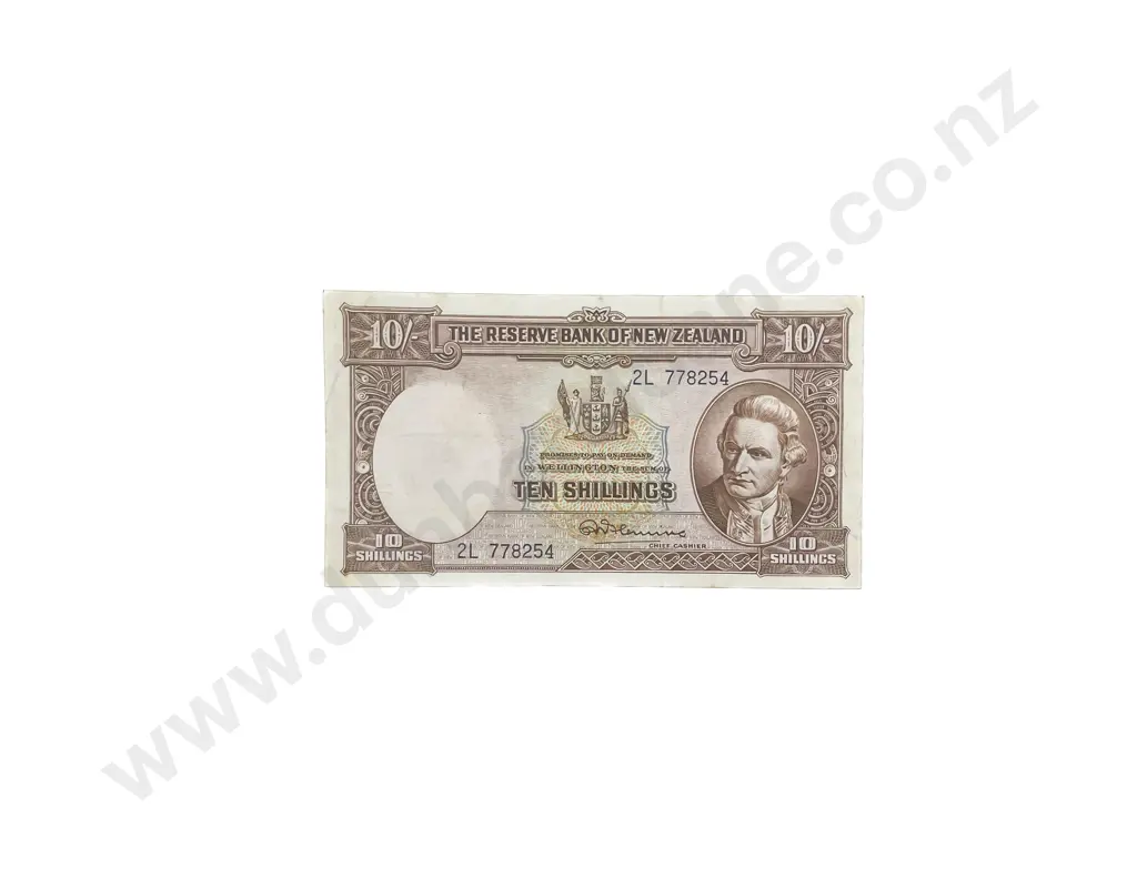 NZ Seven Ten Shilling Bank Notes signed Fleming Image 1++