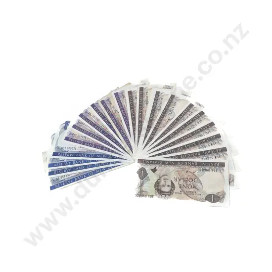 NZ 4-$10 6-$2 12-$1 Bank Notes signed Hardie Brash and Russell
