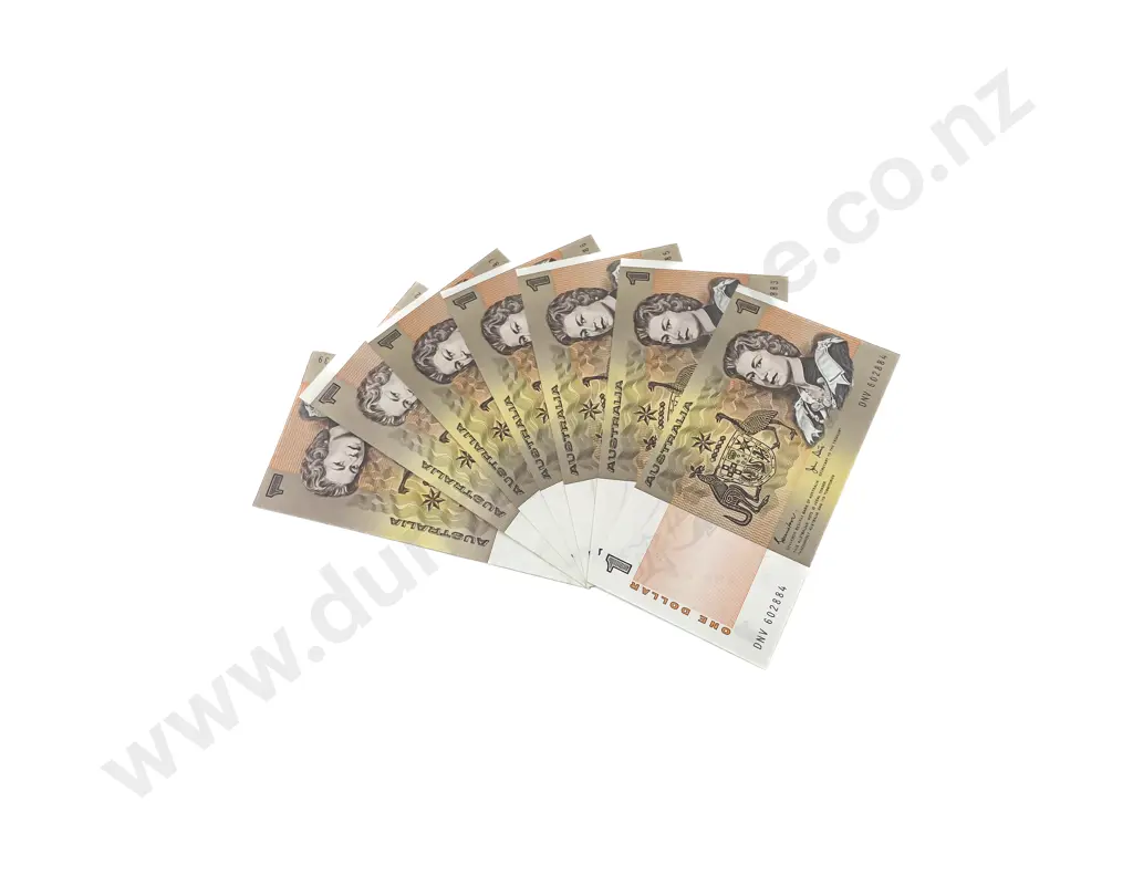 Aust 5 $1 Consecutive Bank Notes plus 2 others Image 1++