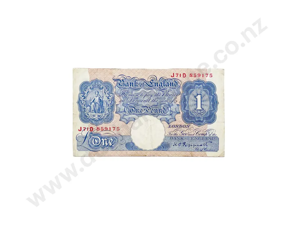 UK 1940- 1948 50 One Pound Emergency Wartime Issue Bank Notes Image 1++