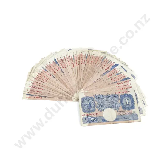 UK 1940- 1948 50 One Pound Emergency Wartime Issue Bank Notes