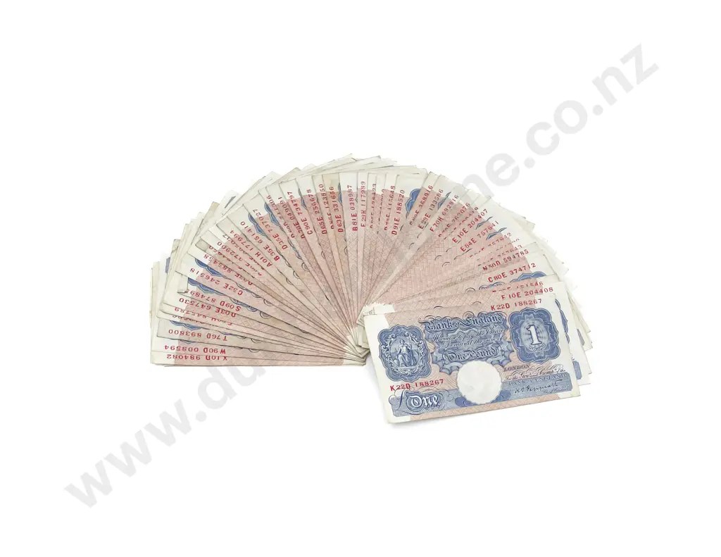 UK 1940- 1948 50 One Pound Emergency Wartime Issue Bank Notes Image 1++