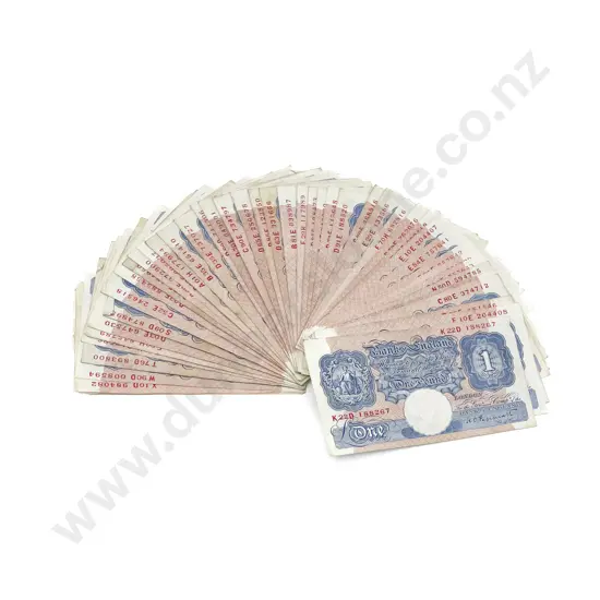 UK 1940- 1948 50 One Pound Emergency Wartime Issue Bank Notes