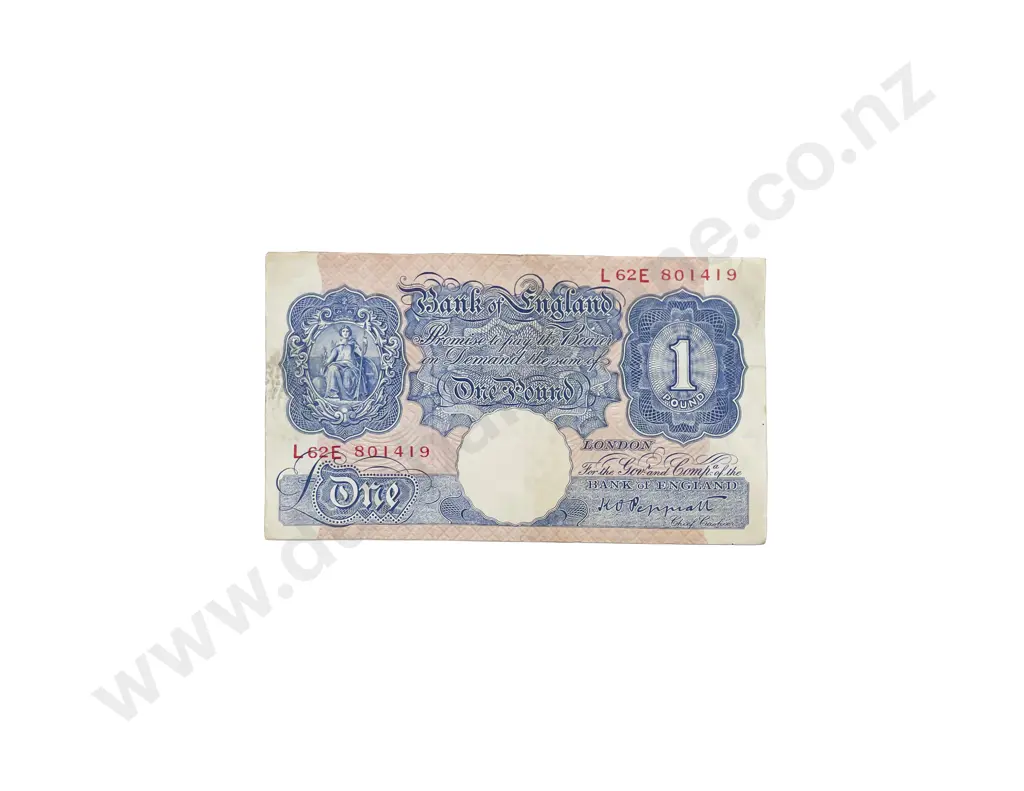 UK 1940- 1948 50 One Pound Emergency Wartime Issue Bank Notes Image 1++