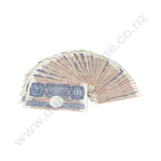 UK 1940- 1948 50 One Pound Emergency Wartime Issue Bank Notes