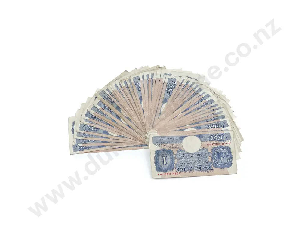 UK 1940- 1948 50 One Pound Emergency Wartime Issue Bank Notes Image 1++