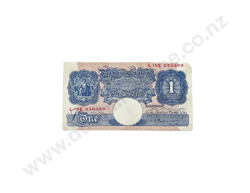UK 1940- 1948 50 One Pound Emergency Wartime Issue Bank Notes Image 1++
