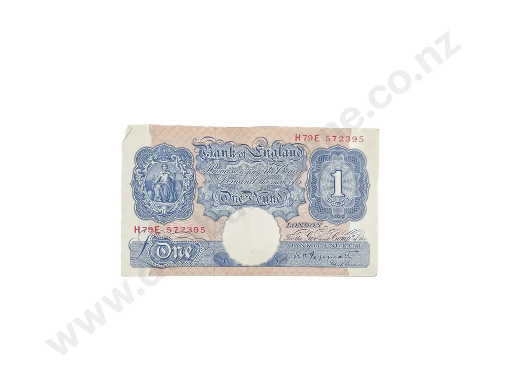 UK 1940- 1948 39 One Pound Emergency Wartime Issue Bank Notes Image 1++