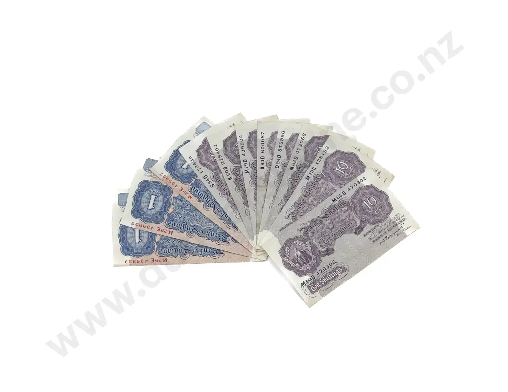 UK 10 Ten Shilling Emergency Wartime Issue Bank Notes Image 1++