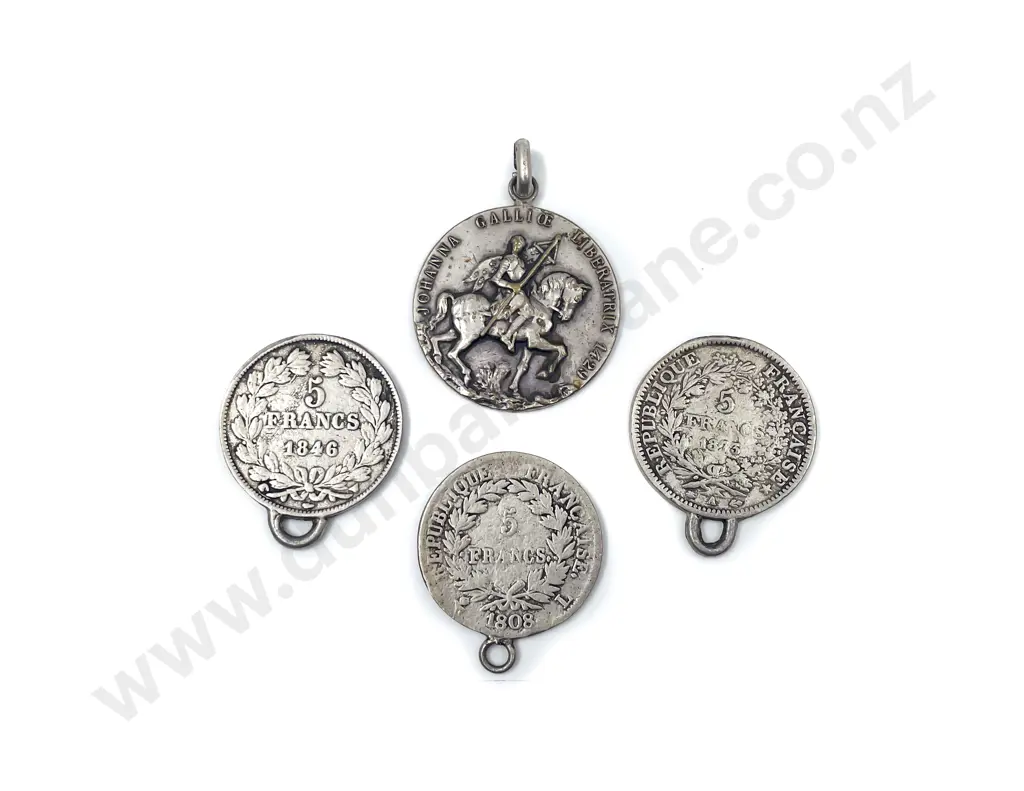 France 1808 1846 1873 5 Francs Copy Metal Coins Image 1++