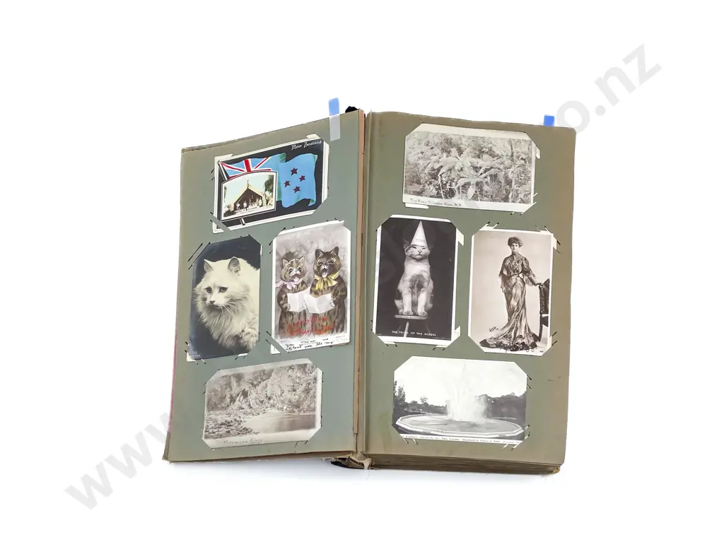 Late C19th Early C20th Large Postcard Album Image 1++
