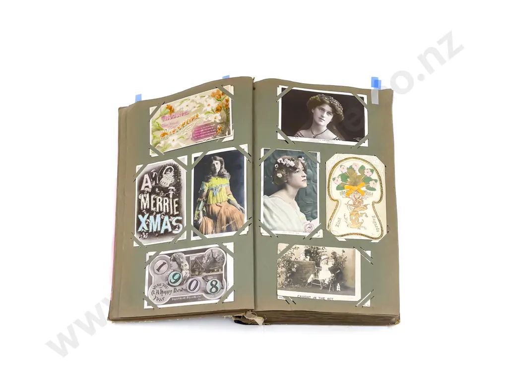 Late C19th Early C20th Large Postcard Album Image 1++