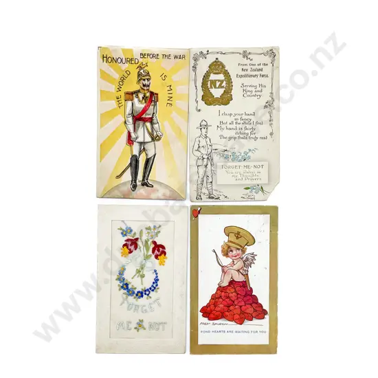 Seven WWI Military Themed Postcards