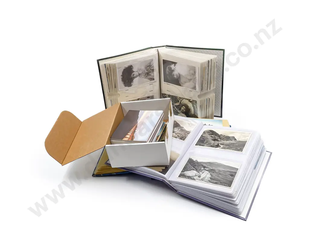 Collection Three Postcard Albums mixed vintage and modern with loose Image 1++