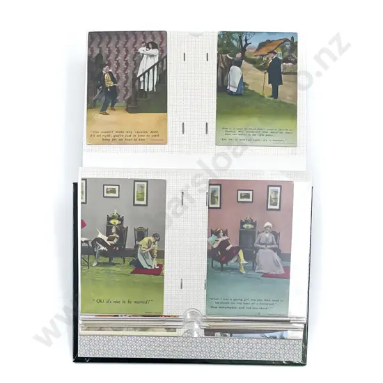 Collection Three Postcard Albums mixed vintage and modern with loose