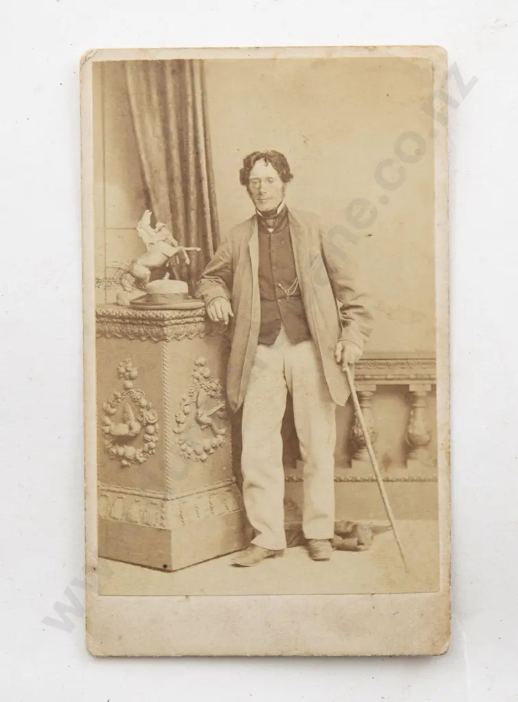 Circa 1866 Albumen Photograph Portrait of Otago Pioneer and Gold mining Engineer John Cormack Image 1++