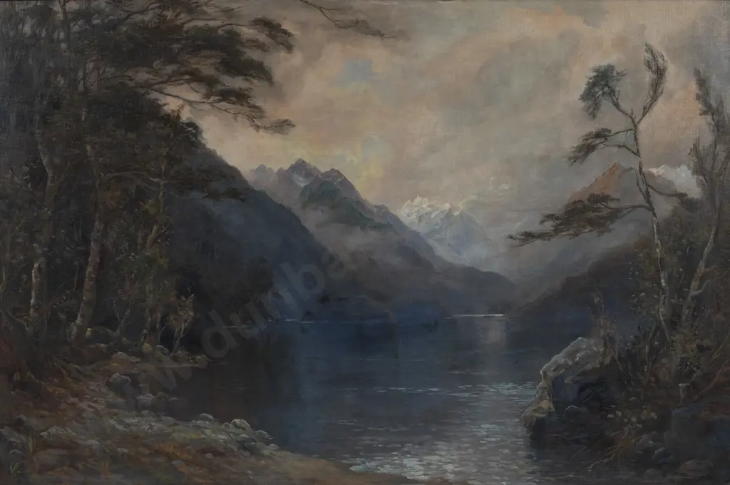 J  M Madden (1856 - 1923) - Lake Manapouri Image 1++
