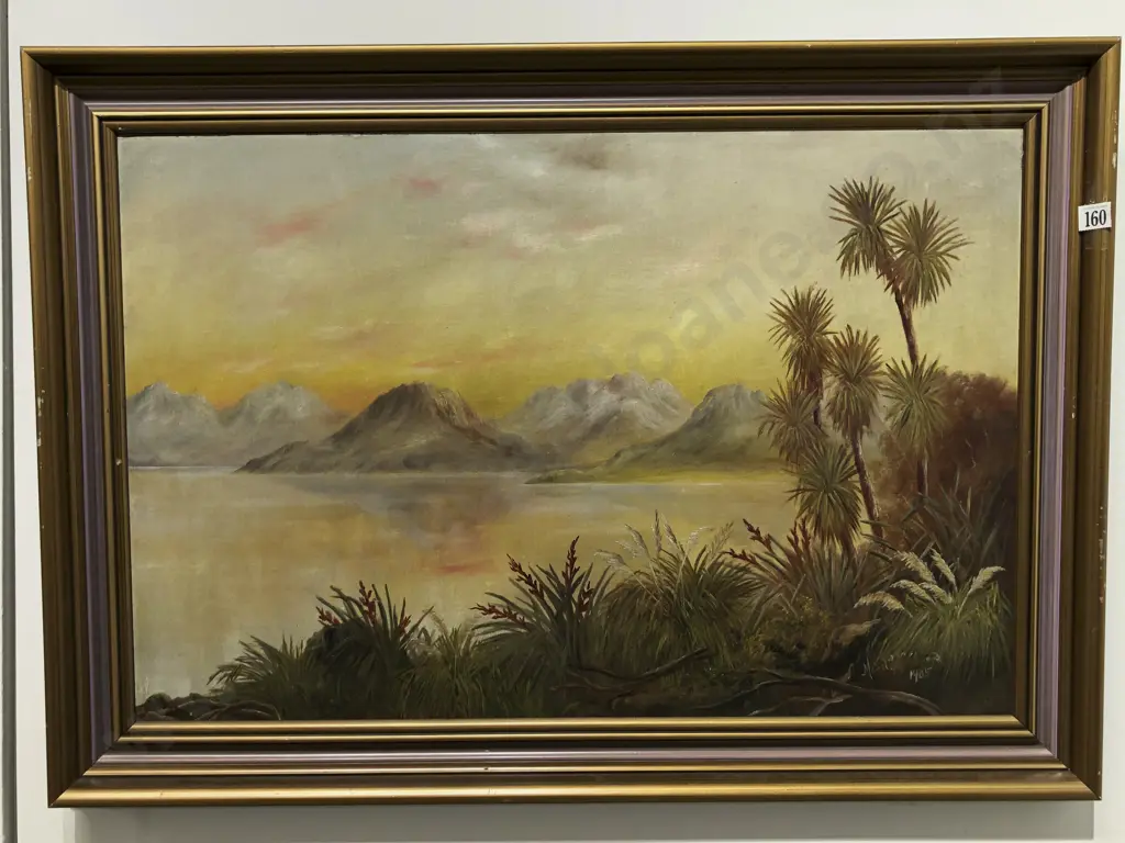 Unknown Artist - Colonial Lake Scene Image 1++