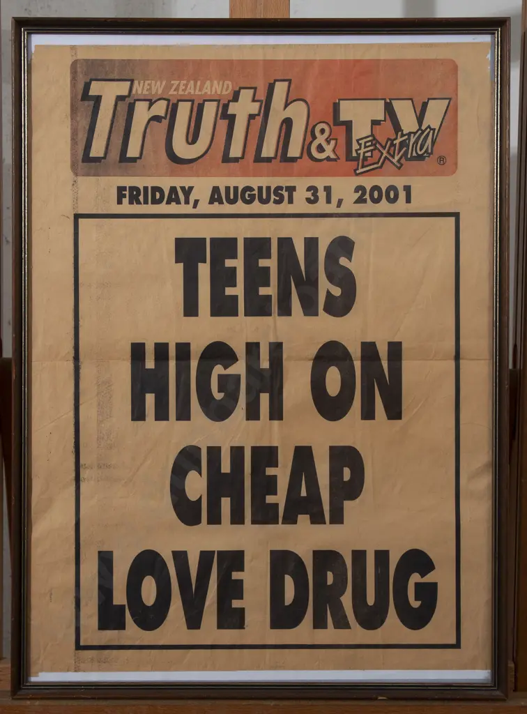 NZ Truth Framed Poster - Teens High on Cheap Love Drug Image 1++