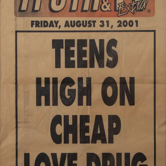 NZ Truth Framed Poster - Teens High on Cheap Love Drug