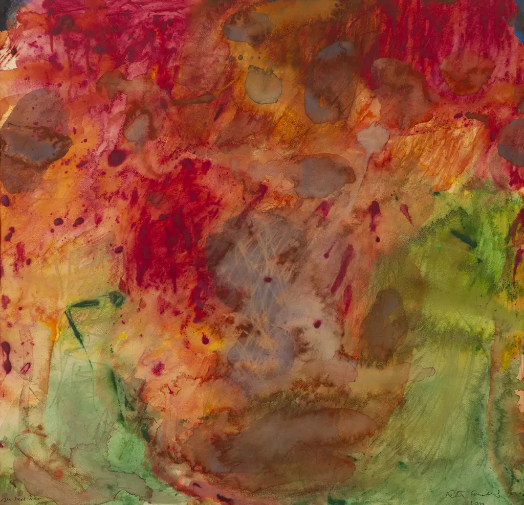 Peter Coates (b 1937) - The Red Tree Image 1++
