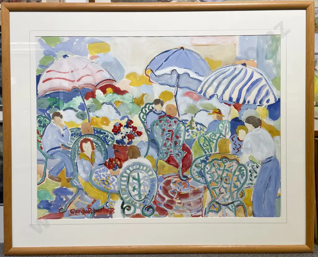 Glenda Roberts (1939 - 2014) - Outdoor Cafe Image 1++