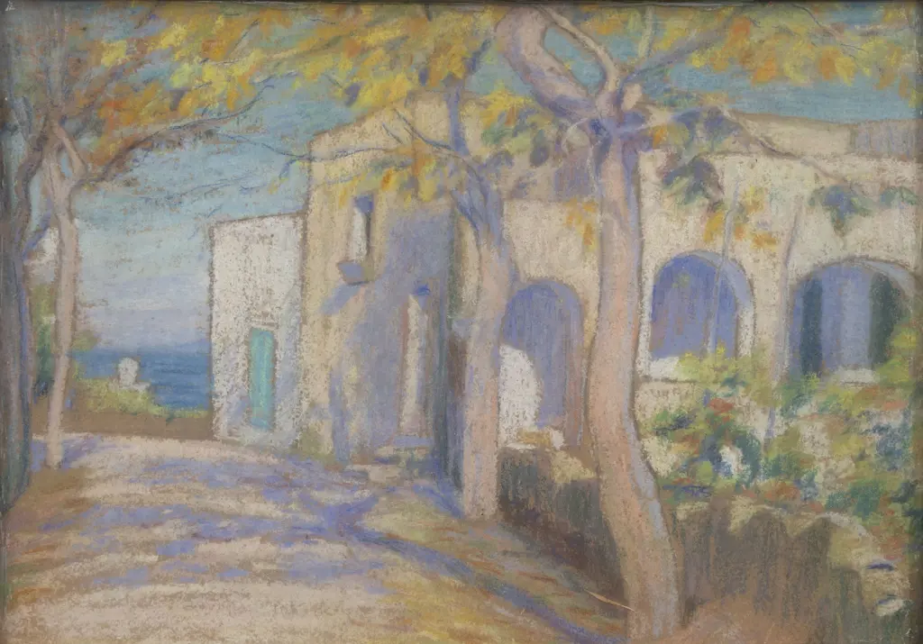 Attrib Gwen Knight (1888 - 1974) - Mediterranean Landscape Image 1++