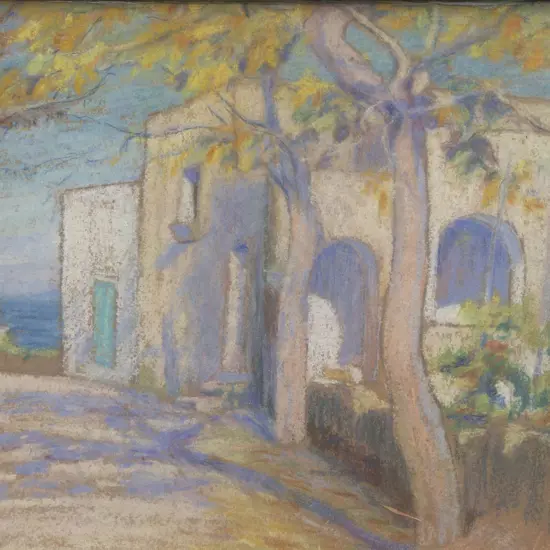 Attrib Gwen Knight (1888 - 1974) - Mediterranean Landscape