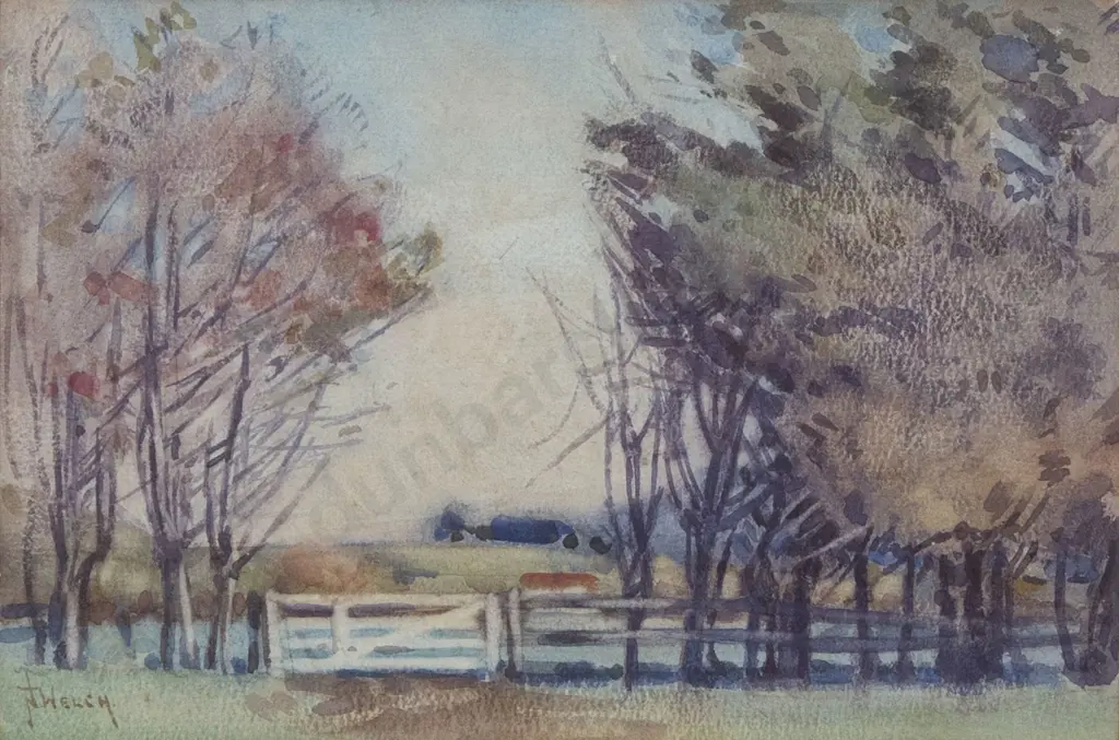 Nugent Welch (1881-1970) - View Through Trees Image 1++